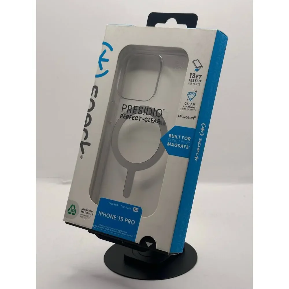 Speck Presidio Perfect-Clear iPhone 15 Pro MagSafe NWT MSRP: $55.00